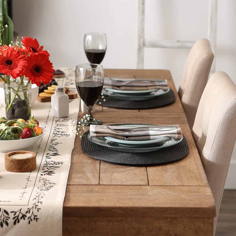 Oval Pp Woven Placemat (Set of 6) - Oval, 12x18"