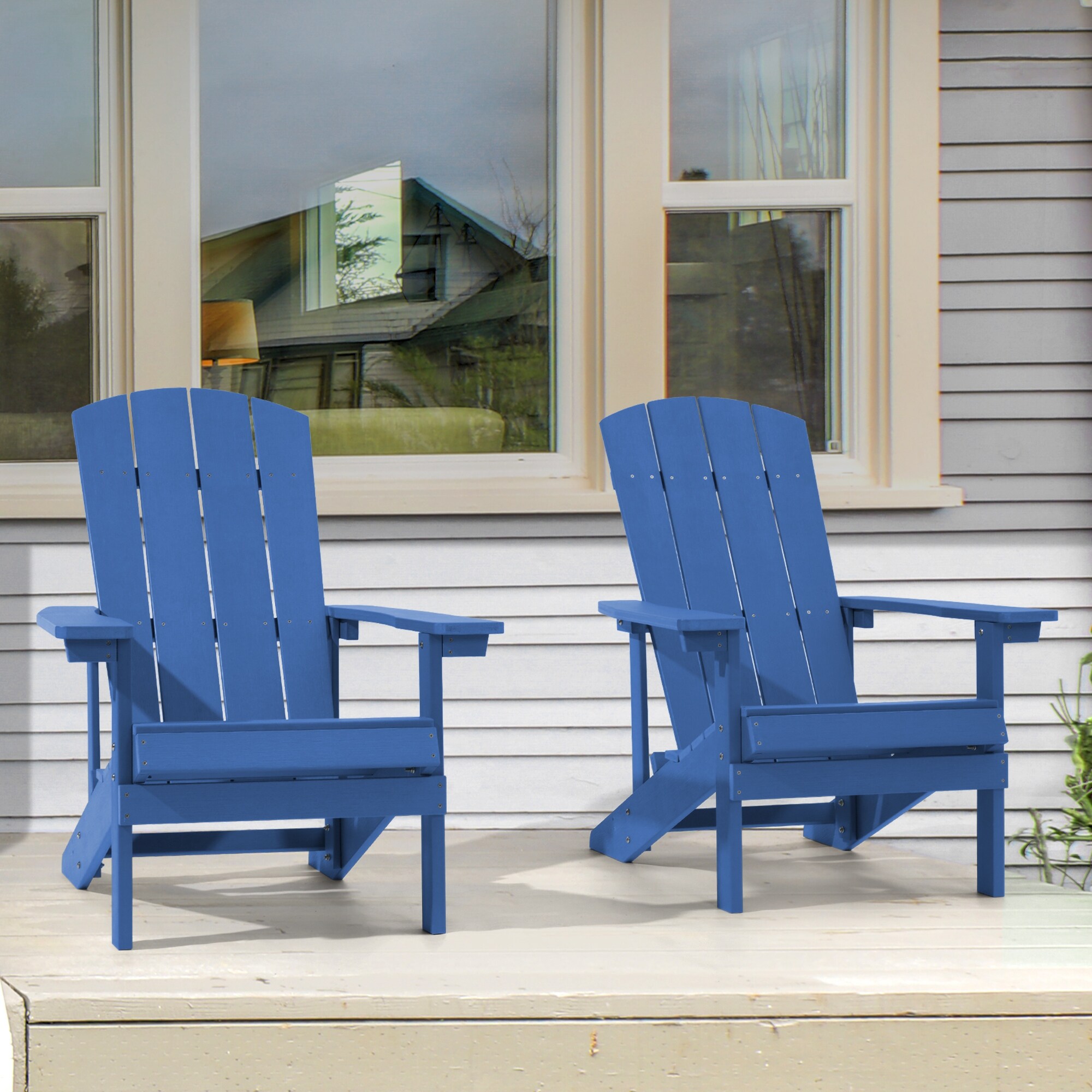 AOOLIMICS Outdoor Adirondack Chair Patio Plastic Single Chair Set