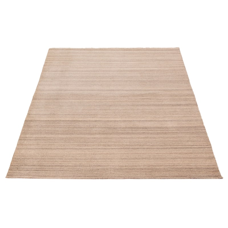 ECARPETGALLERY Hand Loomed Kashkuli Gabbeh Ivory Wool Rug - 5'6 x 7'7
