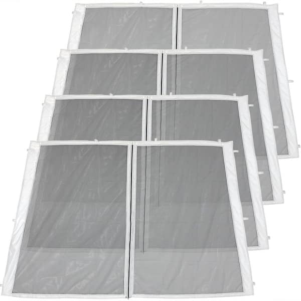 Shop Zippered Mesh Sidewall Kits For 8x8 Foot Quick Up Canopies Overstock 16180732