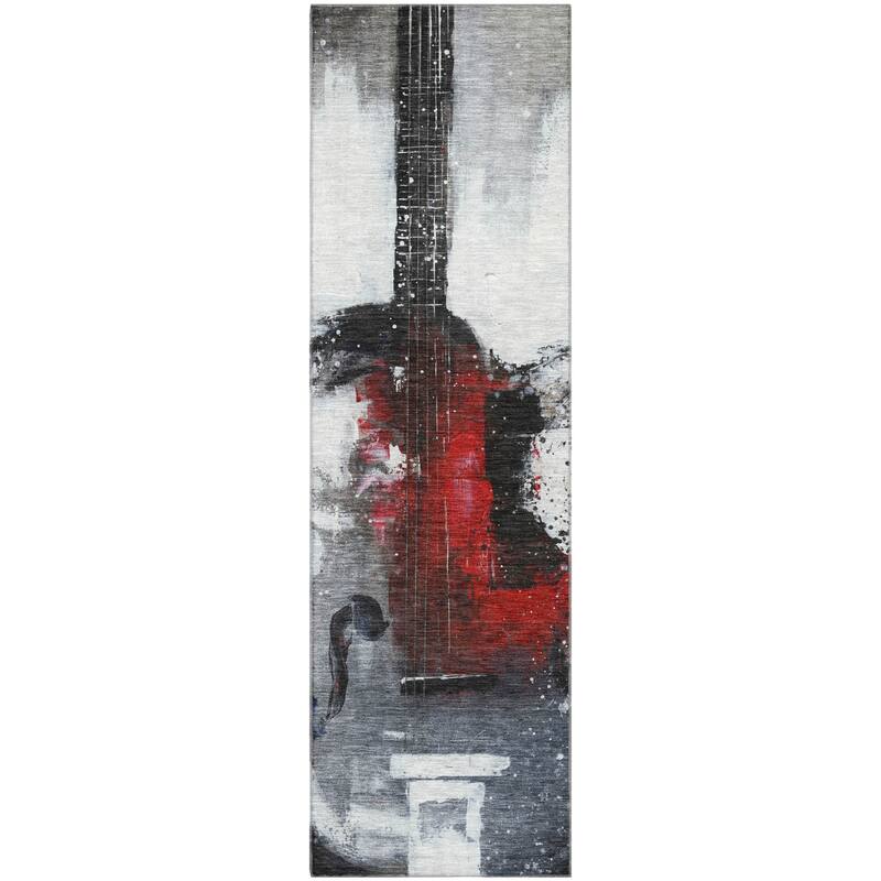 Premium Washable Super Soft Modern Guitar Mayfield Rug
