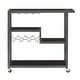 preview thumbnail 22 of 23, Metropolitan Glass Top Metal Bar Cart by iNSPIRE Q Bold - Bar Cart