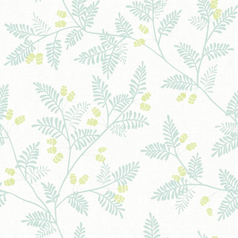 A-Street Prints Ardell Seafoam Botanical Wallpaper