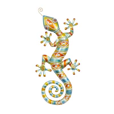 Metal Animal Indoor Outdoor Home Wall Decor - Multi Colored - Roche River Decor