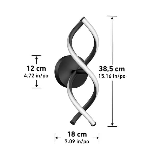 Artika DNA Modern Wall Light Fixture, Matte Black
