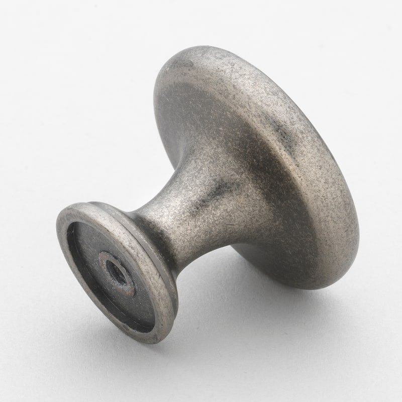 GlideRite 1.25-inch Weathered Nickel Classic 3-Ring Round Knobs (Pack of 10 or 25)