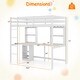 preview thumbnail 2 of 4, Twin Loft Bed with Study Desk LED Light and Storage Cabinet for Kids