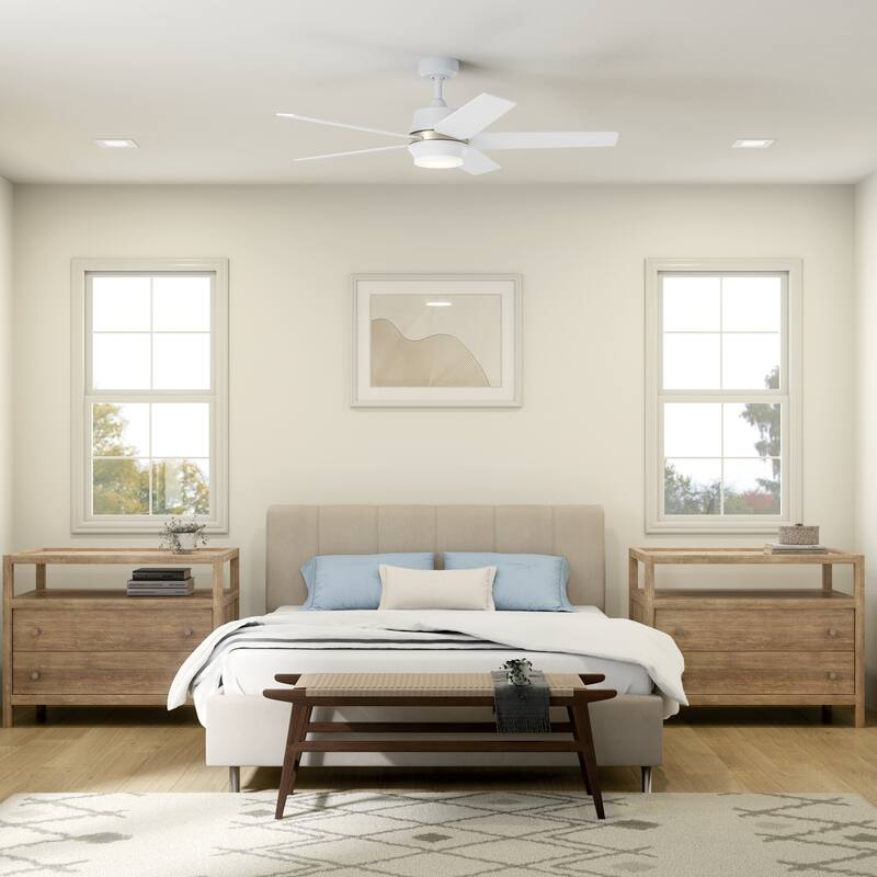 Kichler Maeve 52 inch LED Ceiling Fan Matte White with Matte White Blades