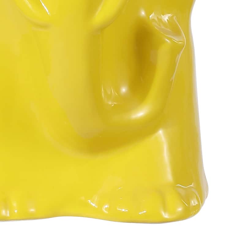 Lucky 18.5" Modern Bohemian Elephant Ceramic Garden Stool, by JONATHAN Y