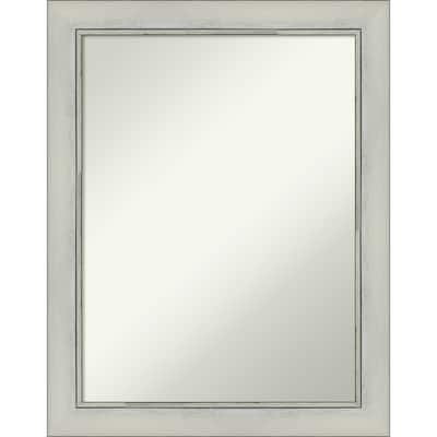 Non-Beveled Bathroom Wall Mirror - Flair Silver Patina Frame