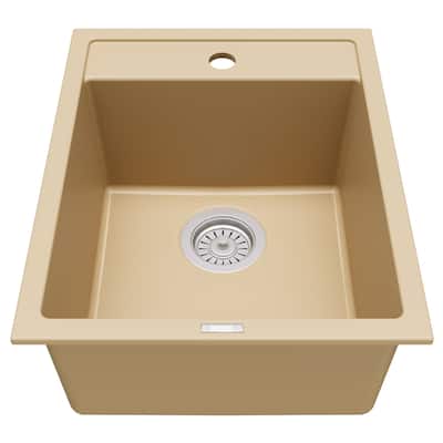 Karran USA QT-825 Quartz Top Mount Sinks 15-3/4" Drop In Single Basin