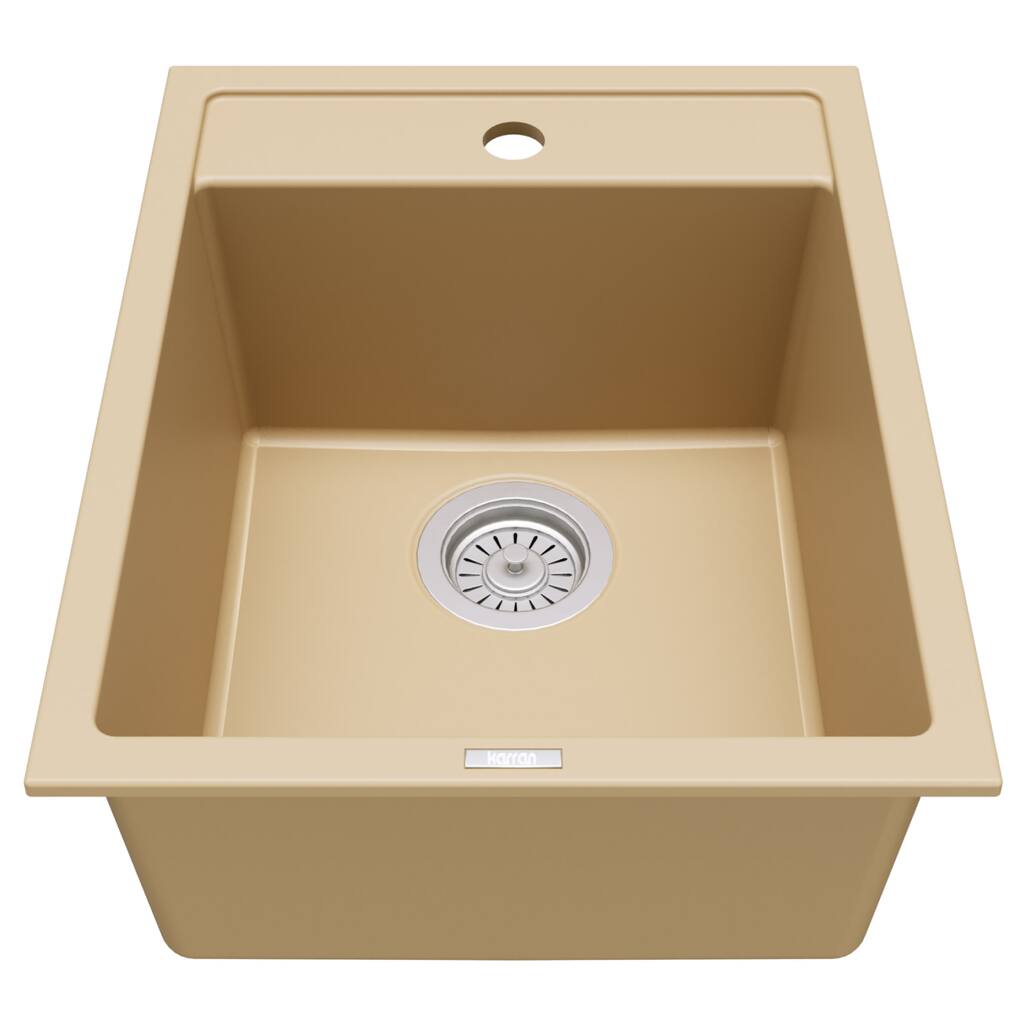 Karran USA QT-825 Quartz Top Mount Sinks 15-3/4" Drop In Single Basin