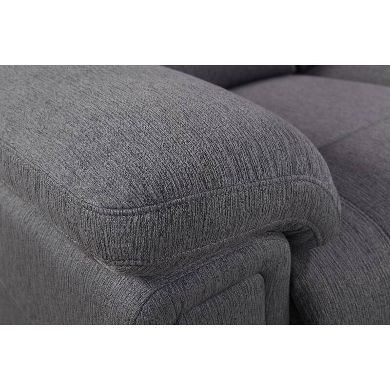 Abbyson Living Fletcher 6 PC Fabric Reclining Sectional, Gray