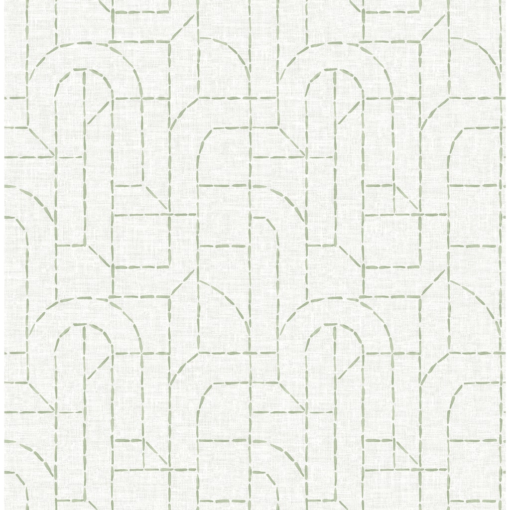 A-Street Prints Integrity Light Green Arched Outlines Wallpaper