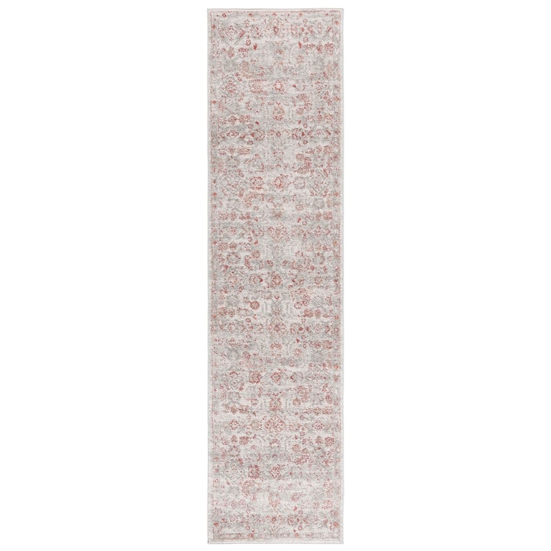 SAFAVIEH Vintage Annegret Tabriz Oriental Rug - 2' x 8' Runner - Grey/Rust
