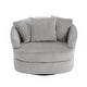 preview thumbnail 30 of 54, Oversized 43" W Plush Corduroy Recessed Arm Swivel Barrel Chair