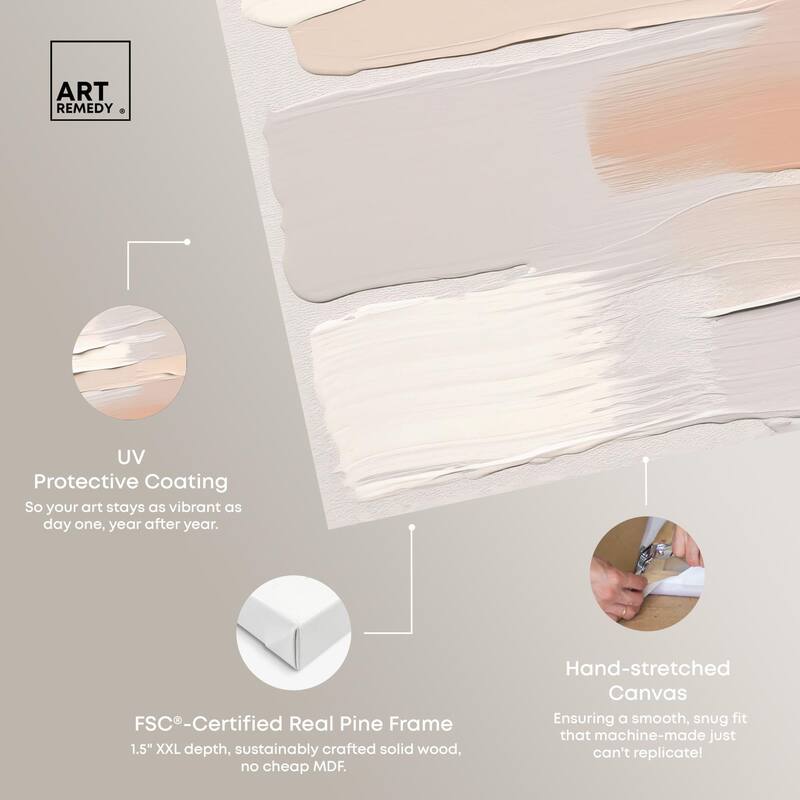 Roseate Cream Tones I Canvas by Art Remedy, Gallery Wrapped