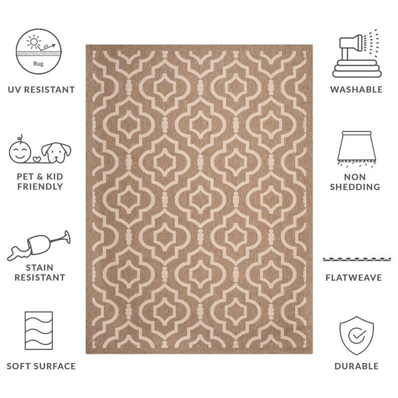 SAFAVIEH Courtyard Ketty Indoor/ Outdoor Waterproof Patio Backyard Rug