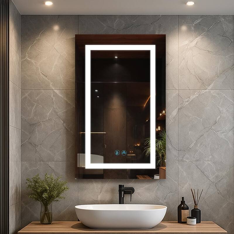 Blossom Vega LED Medicine Cabinet Mirror Storage Defogger Memory - 20x32" Left Hinge