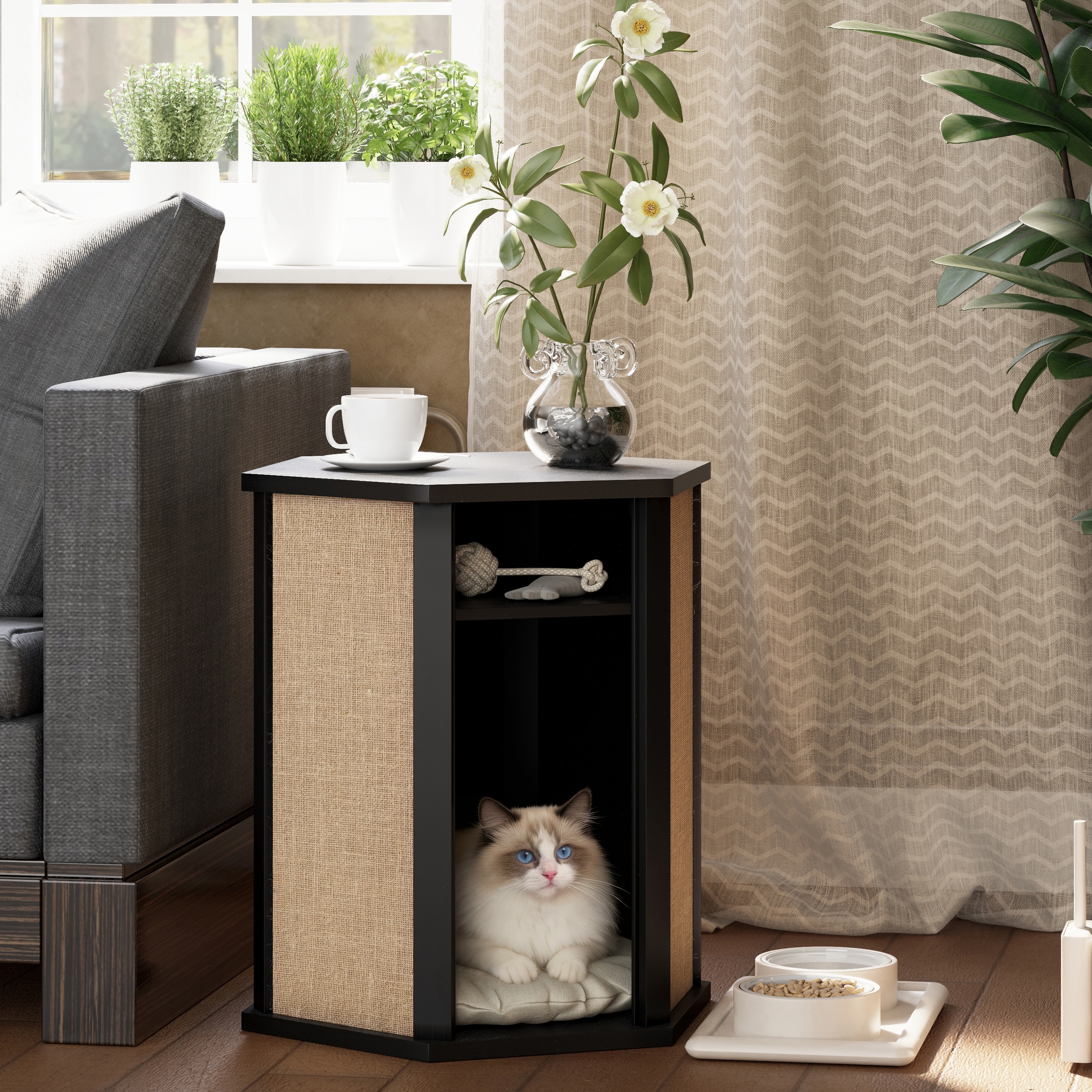 COZAYH-Cat-House-End-Table---