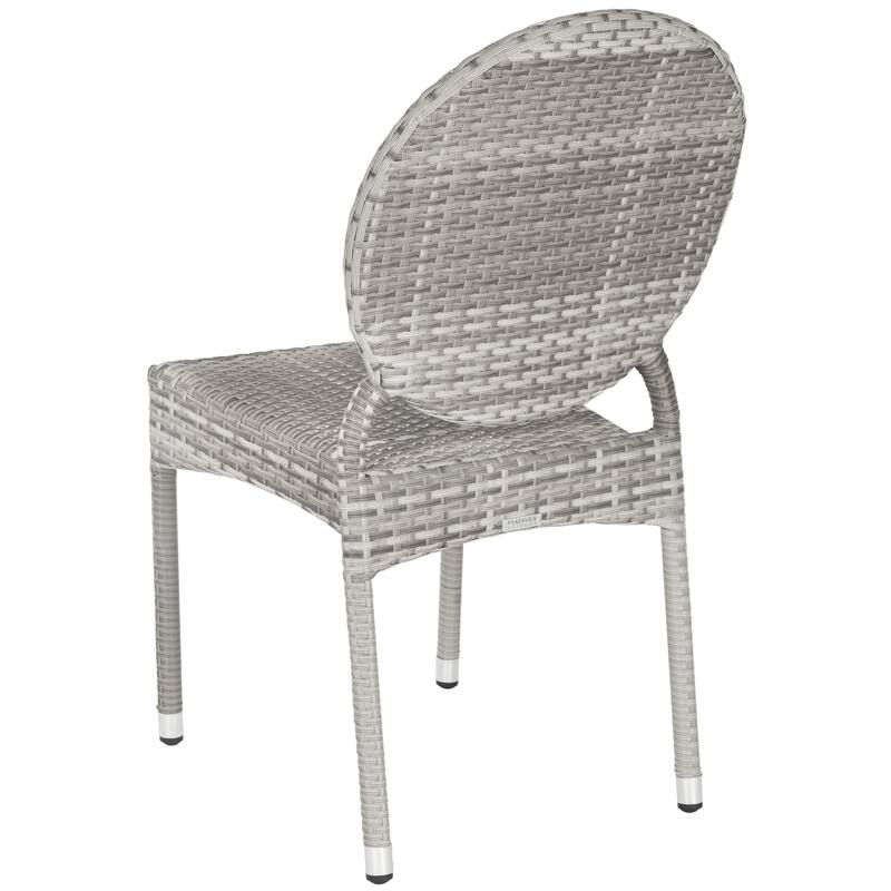 SAFAVIEH Shelvia Indoor/Outdoor Stackable Dining Chair (Set of 2) - 17Wx22Dx35H