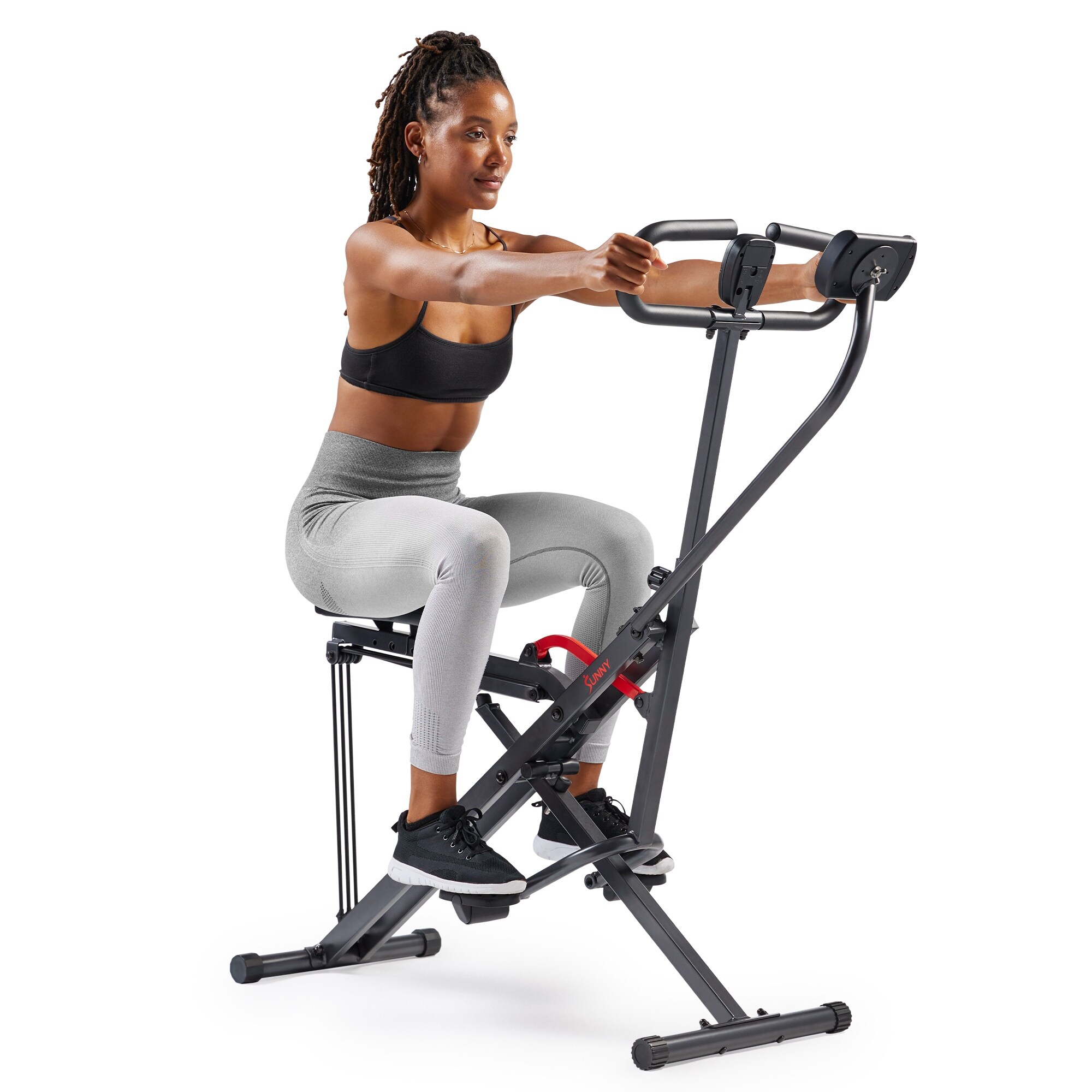 Sunny Health Fitness Upright Row N Ride Exerciser NO. 077 SMART Black 49.2 19.3 48.8 Bed Bath Beyond 39647436