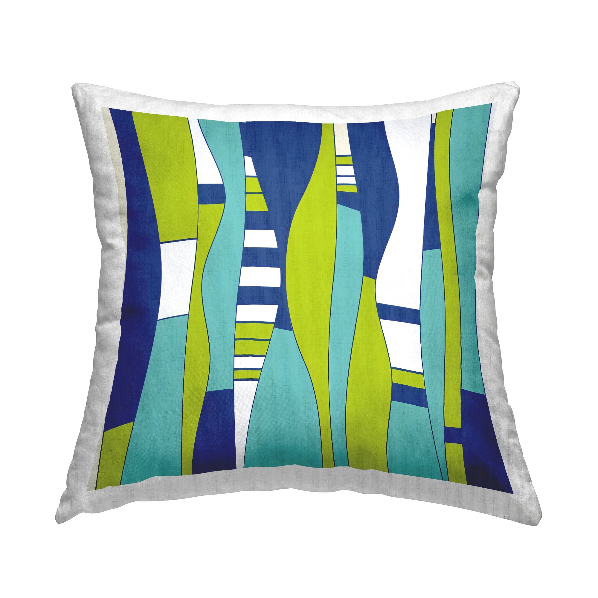 Navy blue and clearance lime green throw pillows