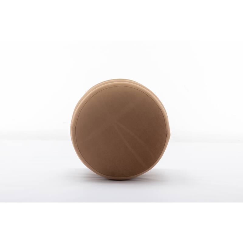 Velvet Round Footrest Ottoman