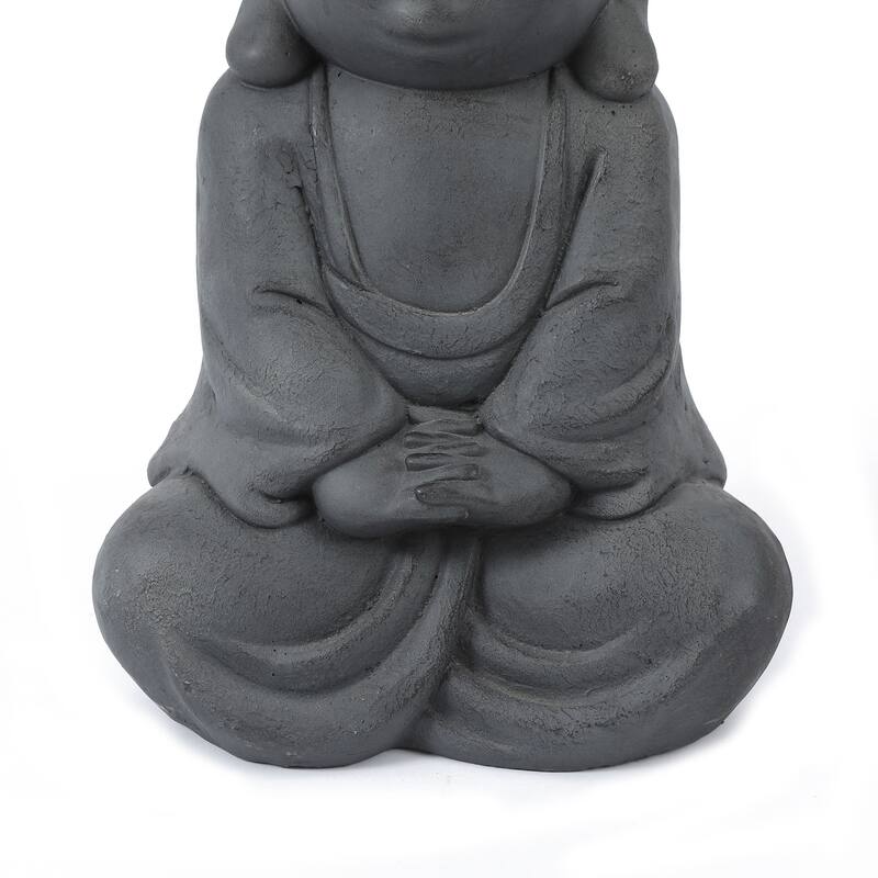 Meditating Buddha Monk Garden Statue