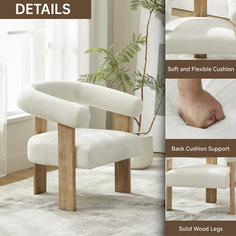 Accent Chair/Armchair Living Room Chair with Solid Wood Frame