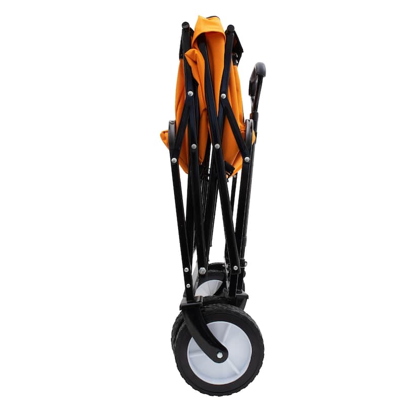 Collapsible Foldable Wagon Cart with Strapping System & 360 lb Capacity