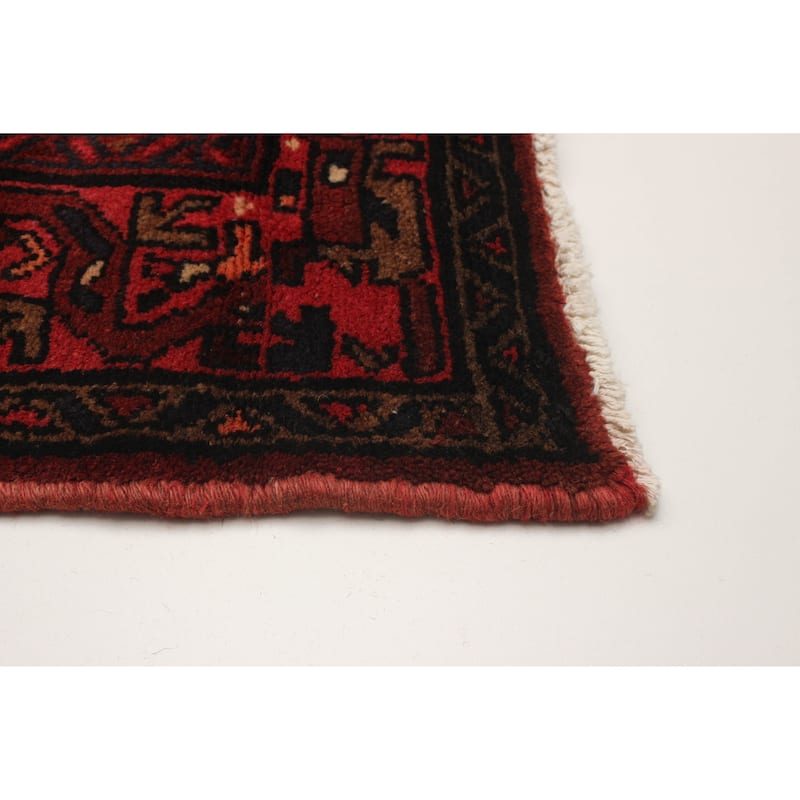 ECARPETGALLERY Hand-knotted Andelz Red Wool Rug - 4'3 x 6'11