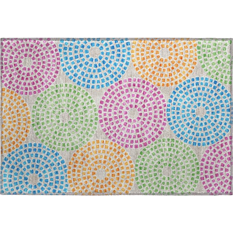 Premium Washable Super Soft Mosaic Colosseum Mayfield Rug