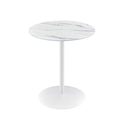 Round End Table with Metal Base