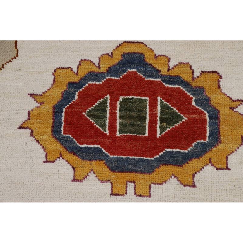 Vegetable Dye Gabbeh Oriental Area Rug Hand-Knotted Wool Carpet - 5'1" x 8'3"