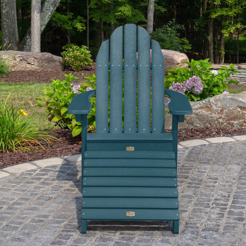 HIGHWOOOD Essential Adirondack Chair with Folding Ottoman