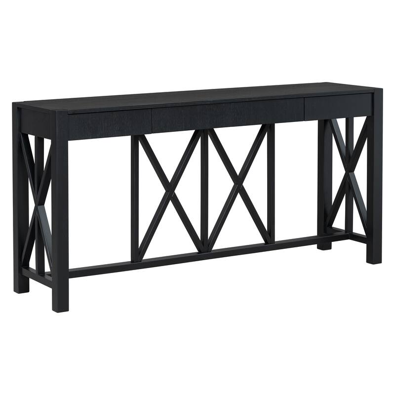 60'' Entryway Console Table with 4 Drawers Sofa Table for Living Room