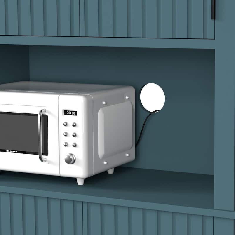 VEIKOUS Kitchen Pantry Cabinet with Anti-Drop Bars & Magnetic Doors, Water-Resistant Design for Organized Kitchen Appliances