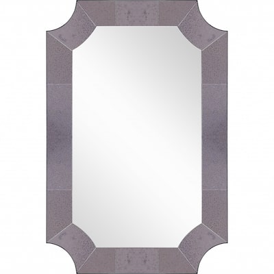 HomeRoots 35" Antique Accent Mirror Wall Mounted With Glass Frame - 24
