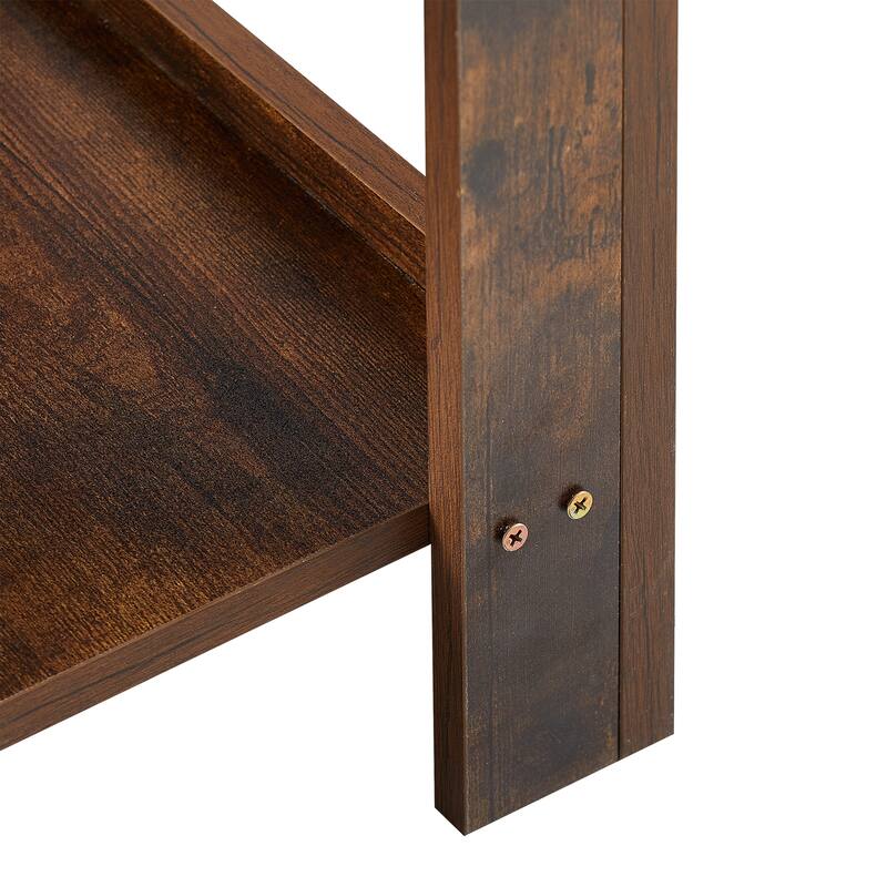 Modern Rattan Nightstand Small Side Table with Drawer for Bedroom or Living Room