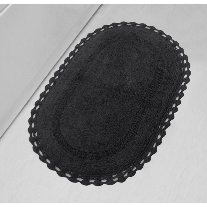 Hampton Contour Rug, Cotton Soft, Water Absorbent, Non Slip U Shape Contour Rug Machine Washable 20"x20" Contour