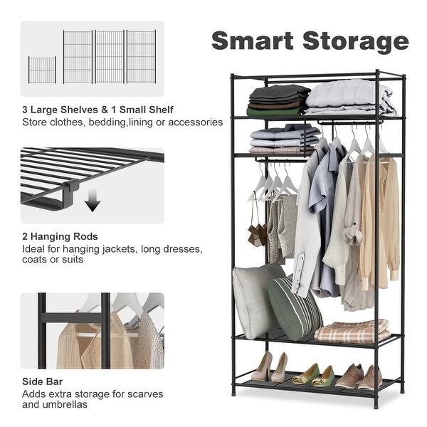 Shop Langria Heavy Duty Clothes Closet Storage Organizer Shelves
