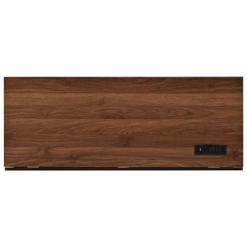 55" Wood Rolling Kitchen Island with Drop Leaf,Barn Door,Power Outlet