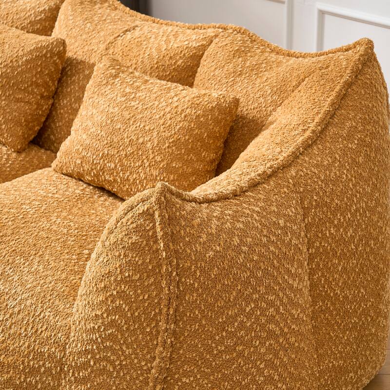 Beanbag Chair with High Resilience Foam Core. The Square Recliner Sofa Is Ideal for Family Members And Friends Engaged in Games
