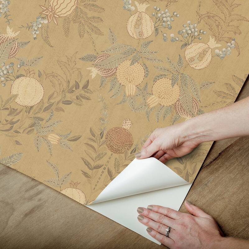 Chris Loves Julia x NuWallpaper Melograno Wheat Peel and Stick Wallpaper