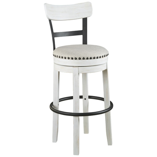 Valebeck Tall UPH Swivel Barstool 1 CN White Single Pack