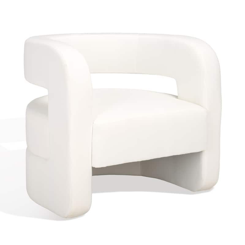 SAFAVIEH Couture Onela Barrel Back Accent Chair - 32 In. W x 29 In. D x 29 In. H. - 32"W x 29"D x 29"H