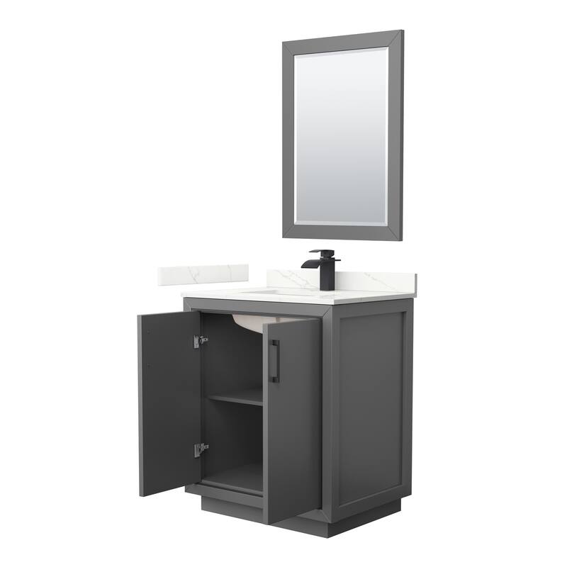 Icon 30-inch Single Vanity, Quartz Top, 24-inch Mirror