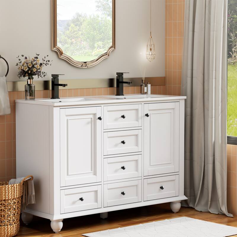 Bathroom Vanity with Sink Combo Set, Free Standing Bathroom Storage Cabinet