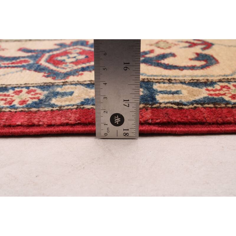 ECARPETGALLERY Hand-knotted Finest Ghazni Dark Red Wool Rug - 6'7 x 9'5